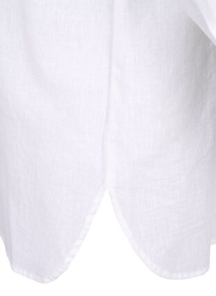 Chemise longue en lin et en coton, Bright White, Packshot image number 3