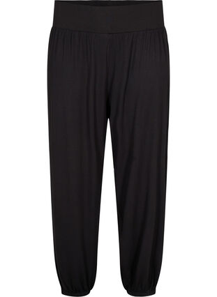 Pantalon ample en viscose, Black, Packshot image number 0