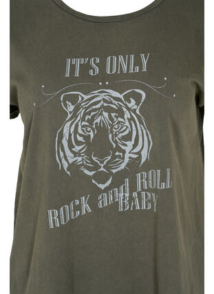 T-shirt en coton bio avec imprimé, Ivy acid Lion as s, Packshot image number 2