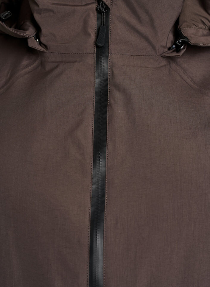 Waterdichte winterjas met afneembare capuchon, Bruin, Packshot image number 2
