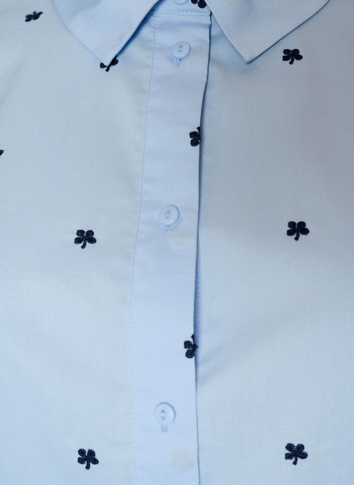 Chemise avec cerises brod&eacute;es, Bleu Clair, Packshot image number 2