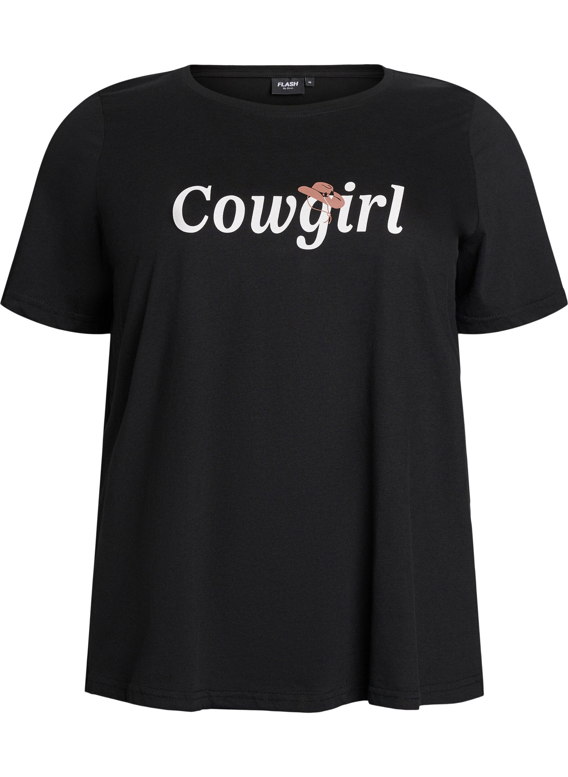 ZizziT-shirt met print, Zwart, Packshot image number 0