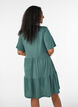 Robe en jersey avec d&eacute;tails en dentelle et jupe superpos&eacute;e, Vert, Model image number 2