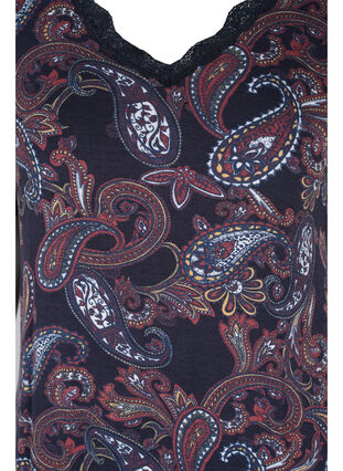Robe de nuit en viscose à manches courtes, PAISLEY PRINT, Packshot image number 2