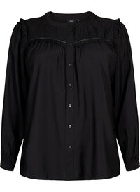 Chemise blouse avec volants et plis