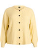 Vest van ribtricot met knopen, Geel, Packshot image number 0