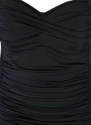 Badpak met broekspijpen en draperingen, Black, Packshot image number 2