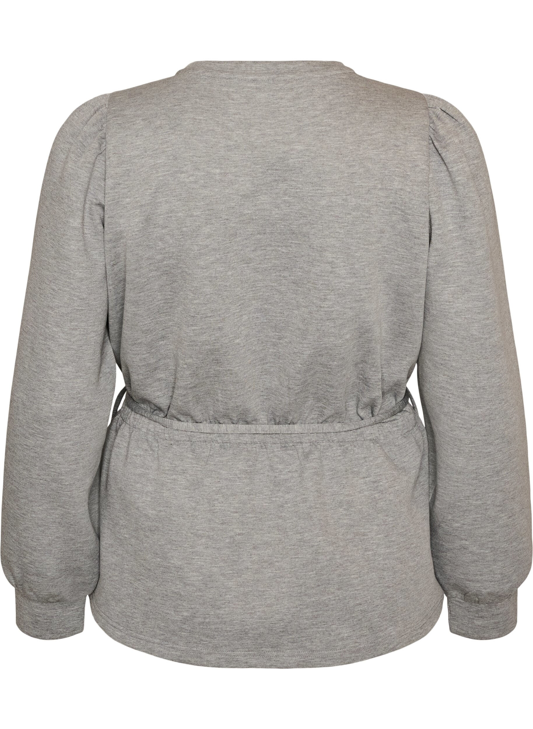 ZizziBlouse avec lien &agrave; nouer et manches bouffantes, Gris, Packshot image number 1