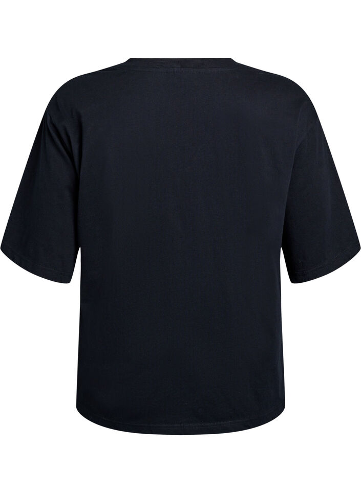 T-shirt oversize avec imprimé Racing, Noir, Packshot image number 1