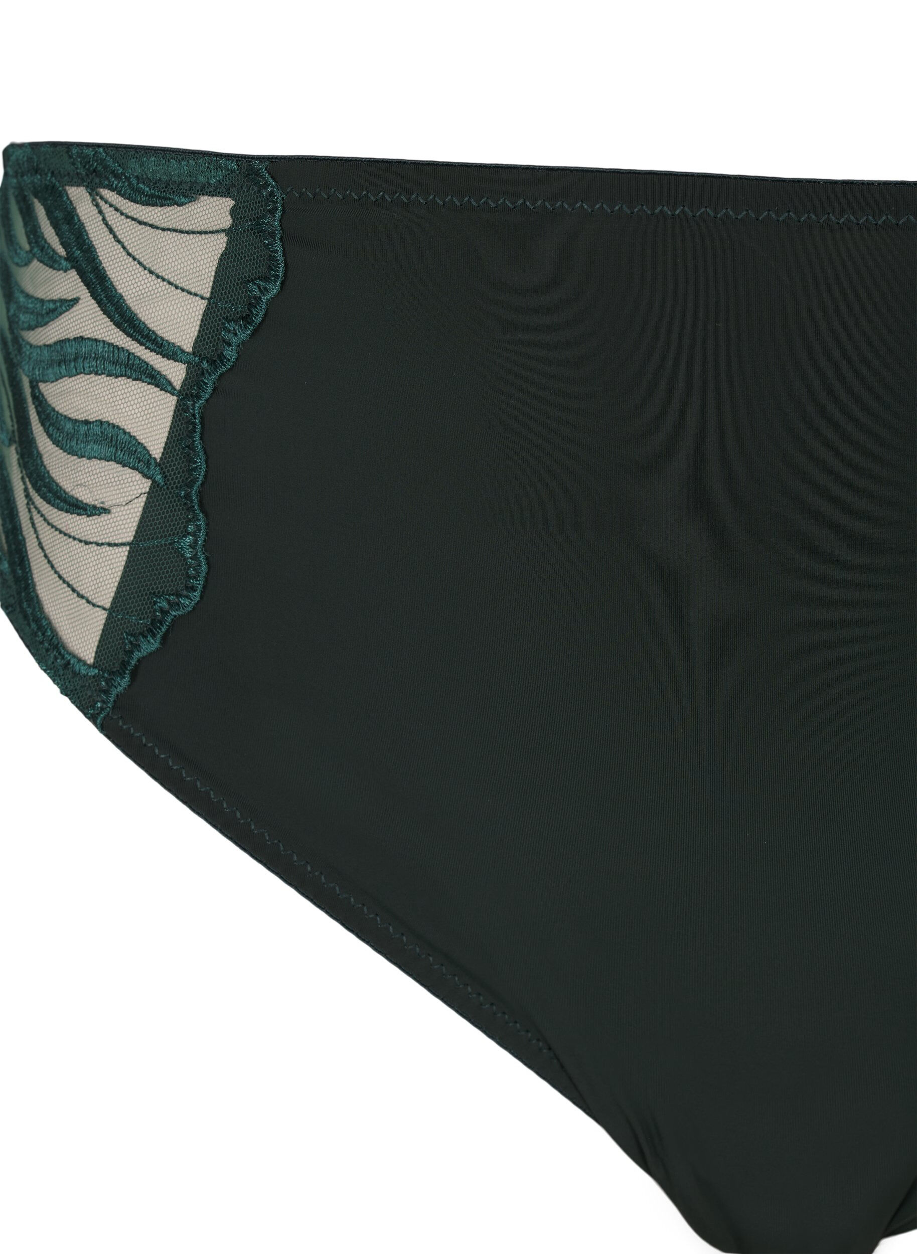 ZizziTai slip met borduursel en normale taille, Groen, Packshot image number 2