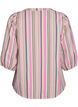 3/4 mouw blouse in katoen met strepen, Vanille, Packshot image number 1