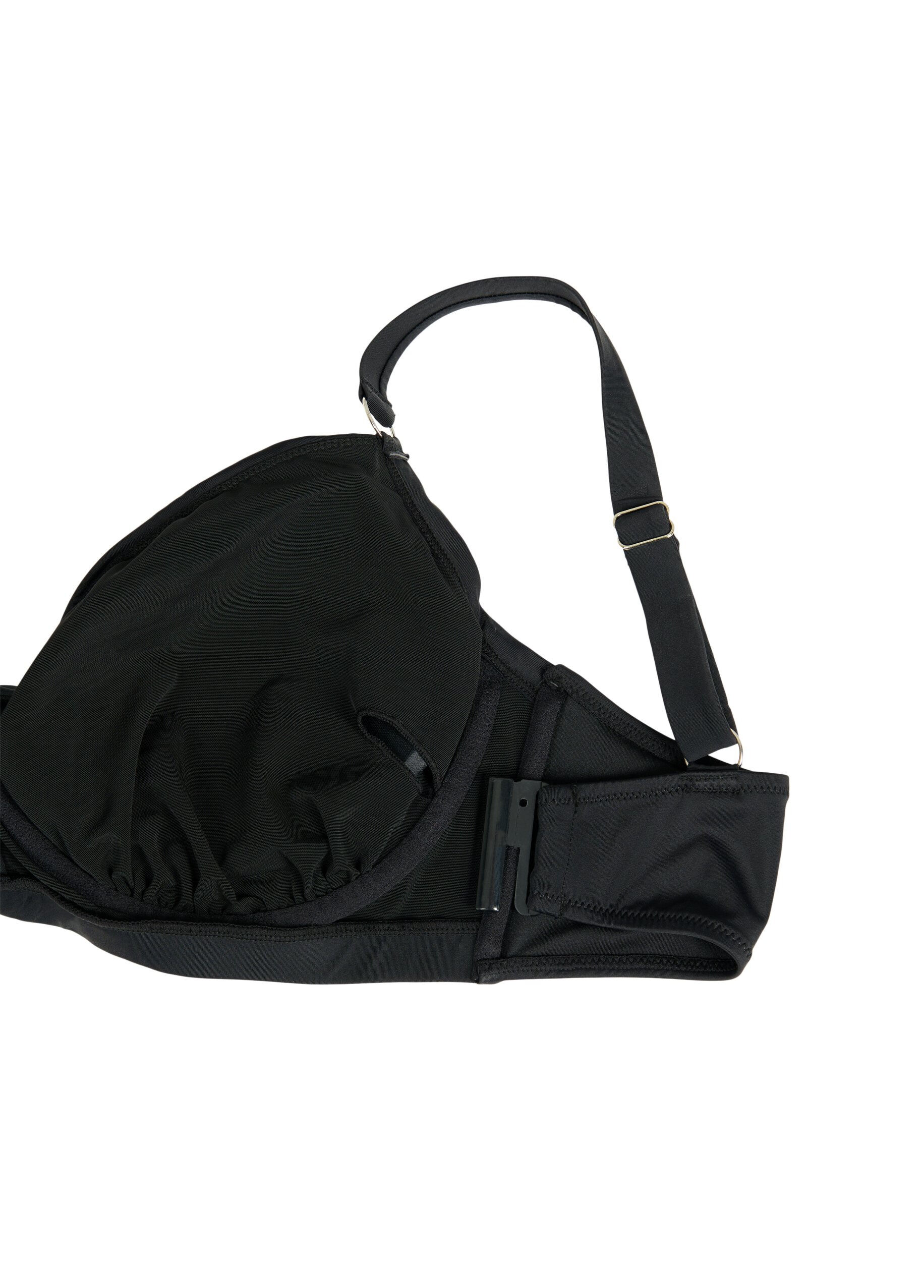 ZizziSoutien-gorge de bikini &agrave; armatures avec drap&eacute;, Noir, Packshot image number 3