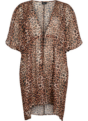 Strand kimono met print., Leopard, Packshot image number 0