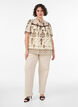 Blouse met patroon en gehaakte afwerking, Beige, Model image number 1