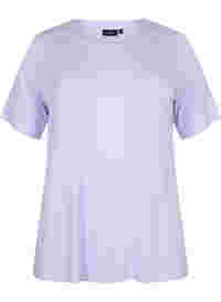 T-shirt en viscose avec structure côtelée