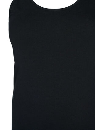 Solide kleur basis top in katoen, Black, Packshot image number 2