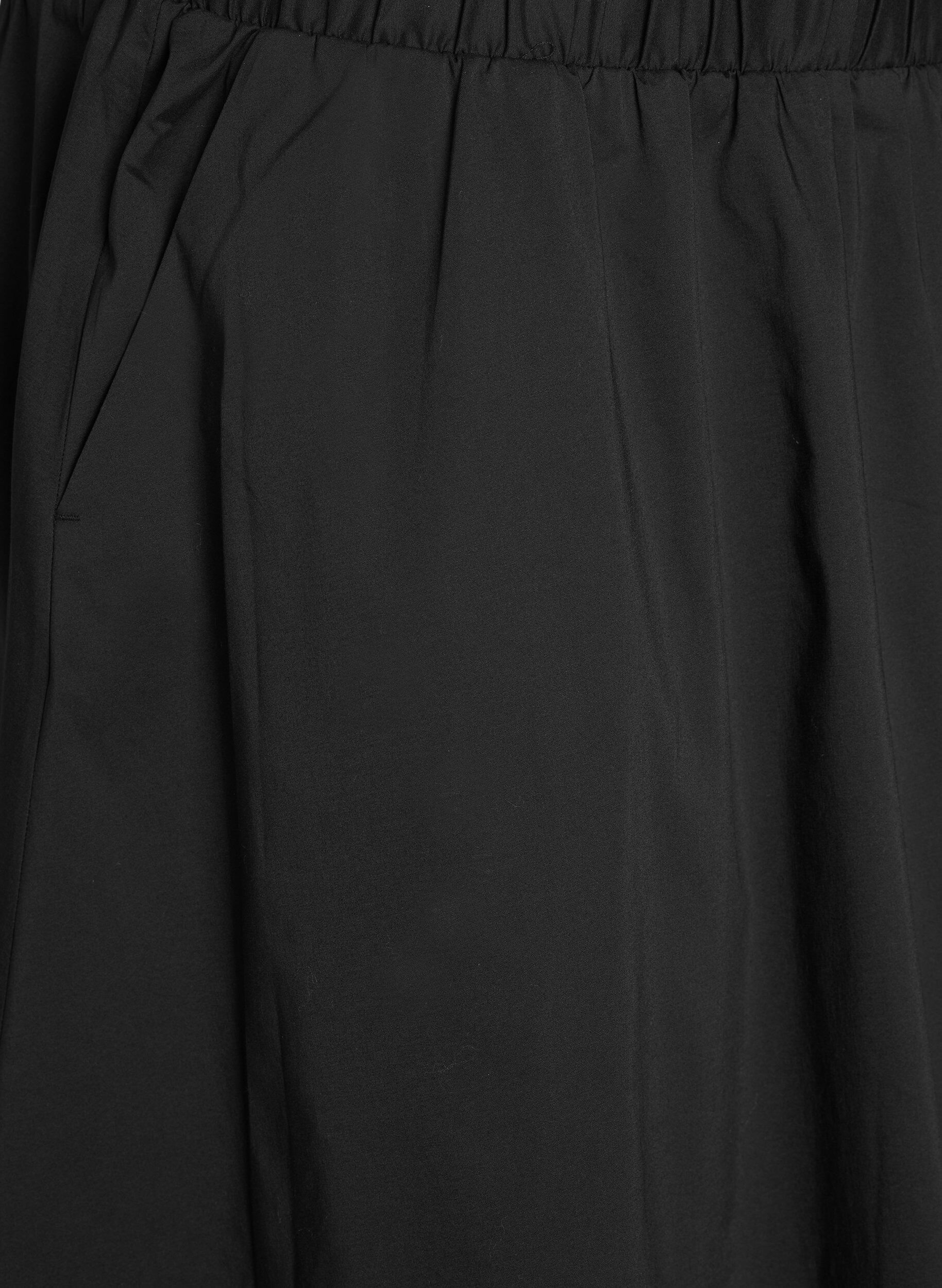 Zizzi Jupe midi avec ceinture &eacute;lastique, Noir, Packshot image number 2