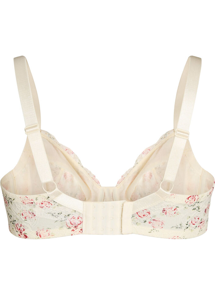 Soutien-gorge embo&icirc;tant en dentelle florale, Blanc, Packshot image number 1