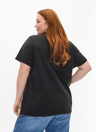 T-shirt van biologisch katoen met adelaarsmotief, Grey California, Model image number 1