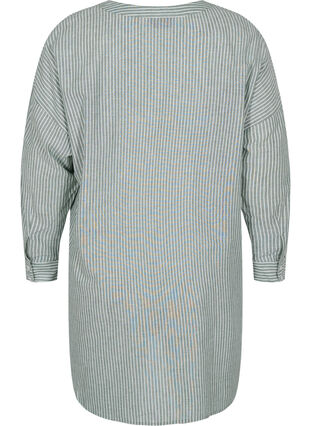 Gestreepte blouse in 100% katoen, Cilantro Stripe , Packshot image number 1
