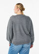Breisel blouse met knoopdetail, Grijs, Model image number 2