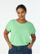 T-shirt met korte mouwen van katoenmix, Groen, Model image number 0