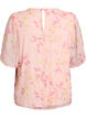 Blouse met bloemenprint en luchtige mouwen, Oranje, Packshot image number 1