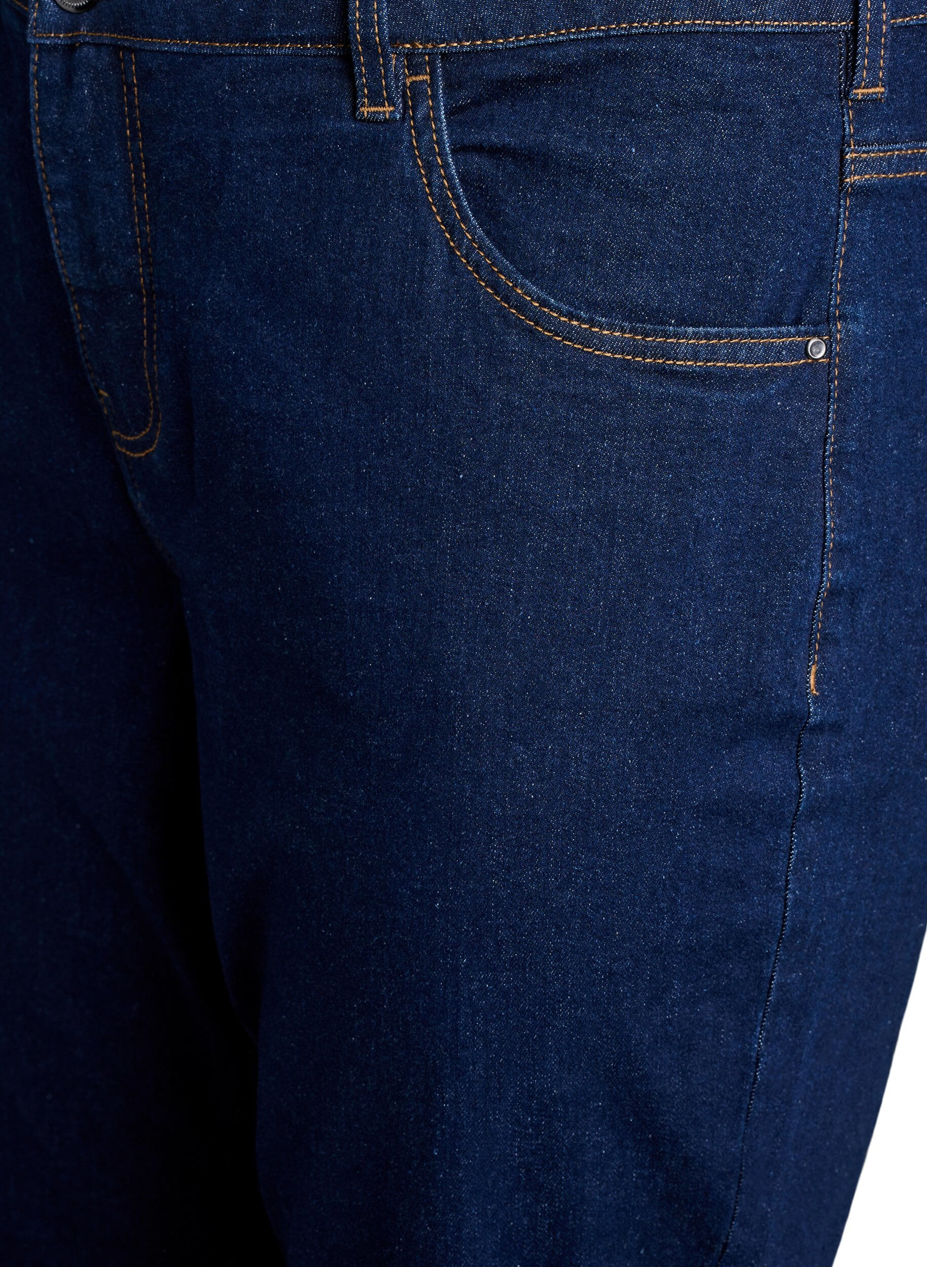 ZizziGecropte Vera jeans met een straight-fit, Blauw, Packshot image number 2