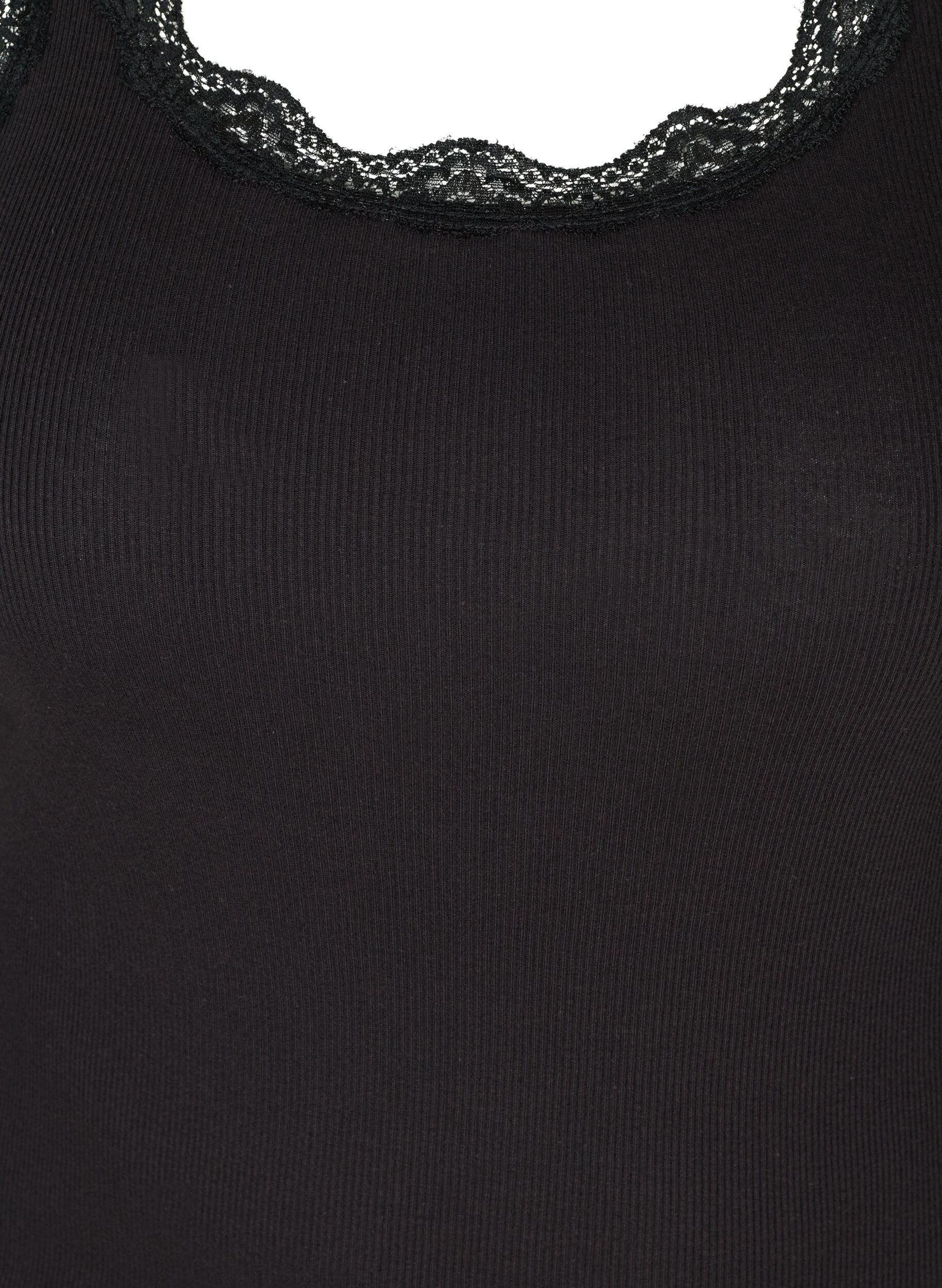 ZizziHaut &agrave; dentelle, Noir, Packshot image number 2