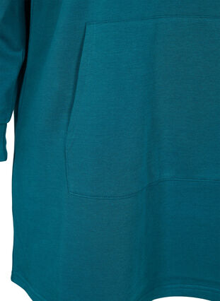 Robe pull avec capuche et poche, Deep Teal, Packshot image number 3