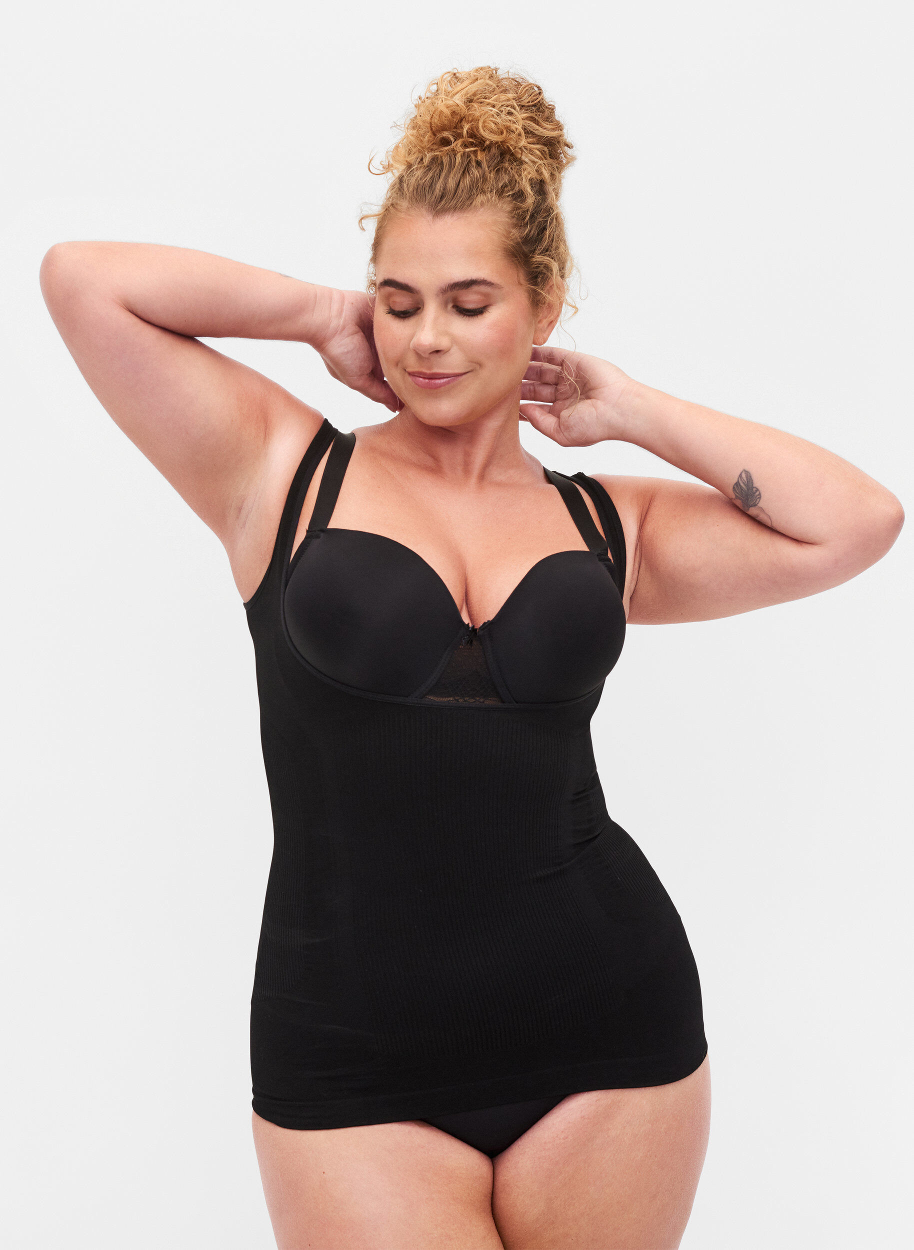 Shapewear torsette, Zwart, Model