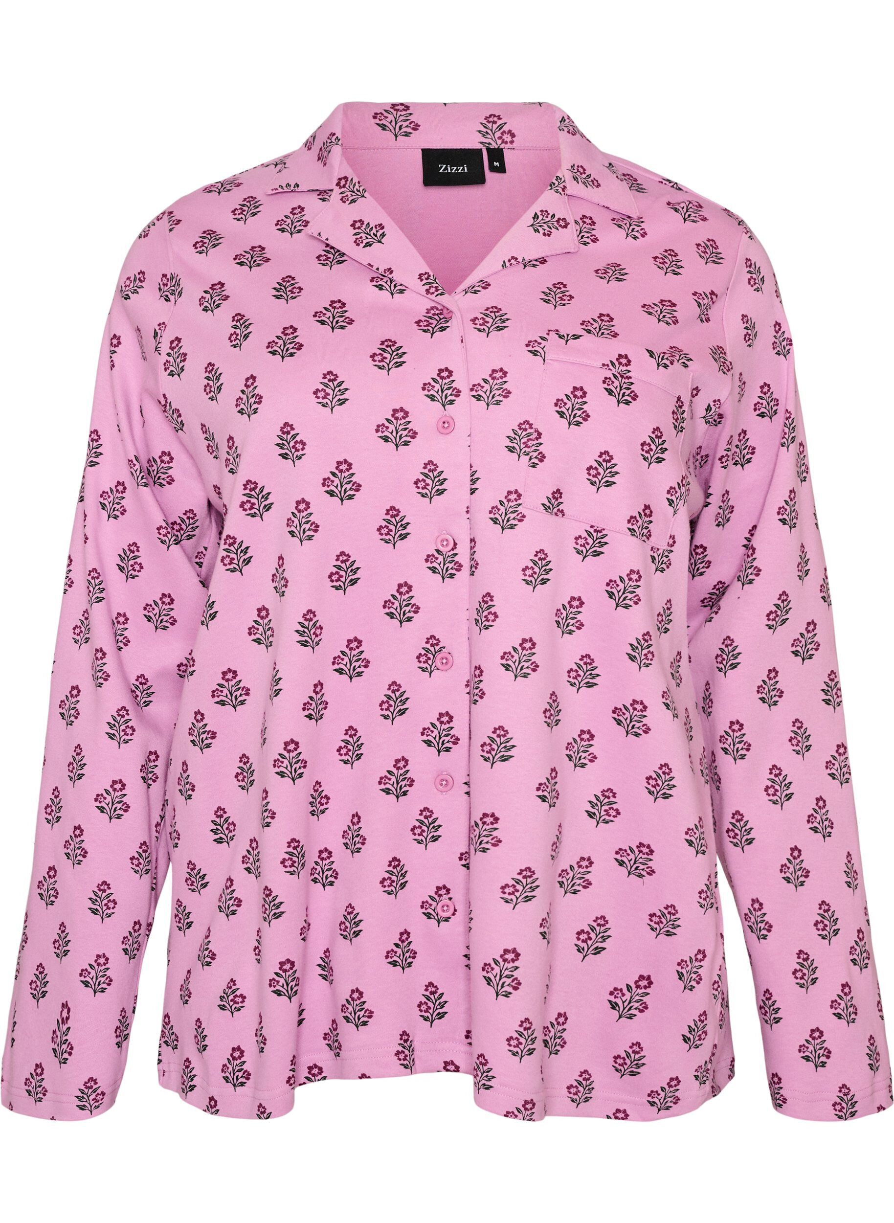 Chemise de pyjama en coton avec poche poitrine