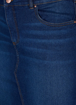 FLASH - Jupe en jean moulante, Dark Blue Denim, Packshot image number 2