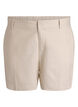 Bermuda shorts met hoge taille in linnen en viscose, Beige, Packshot image number 0