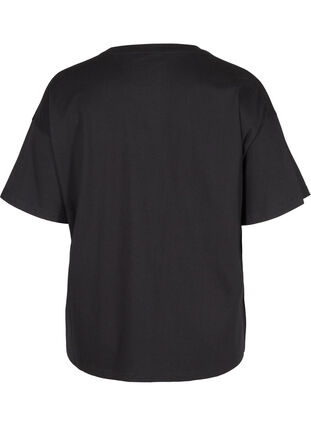 T-shirt à manches courtes en coton, Black, Packshot image number 1