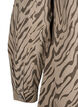 Denimjurk met lange mouwen en zebraprint, Brown Zebra AOP, Packshot image number 3