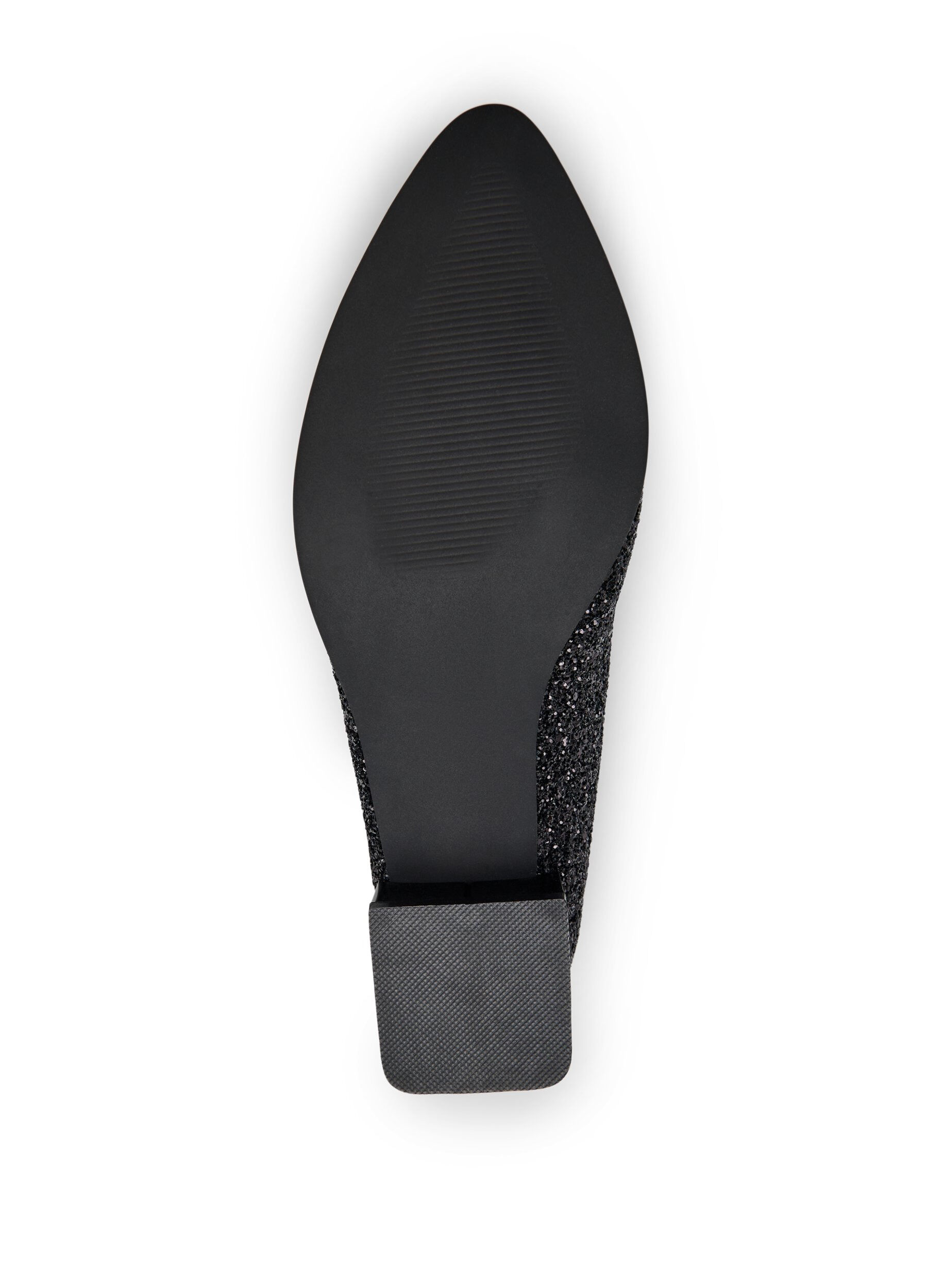 Zizzi Large - Mocassins avec paillettes, Noir, Packshot image number 4