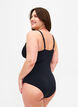Maillot de bain drapé avec détail d'anneau, Black, Model image number 1