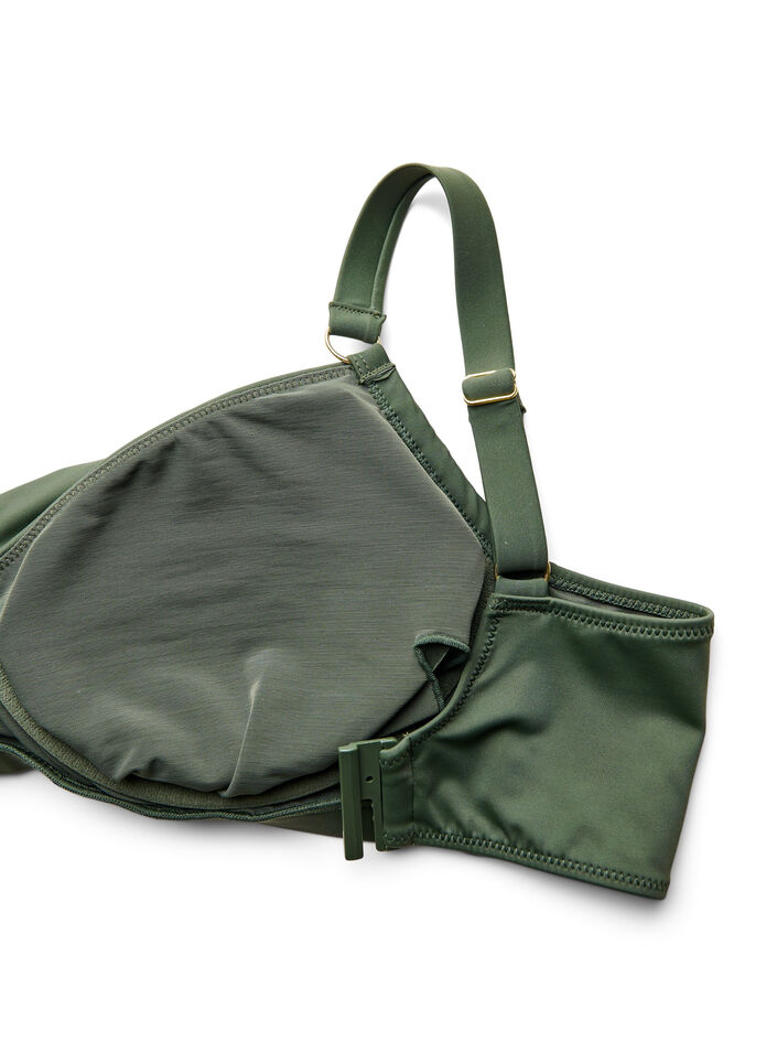 Bikinibeha met beugel en goudkleurig detail, Groen, Packshot image number 3