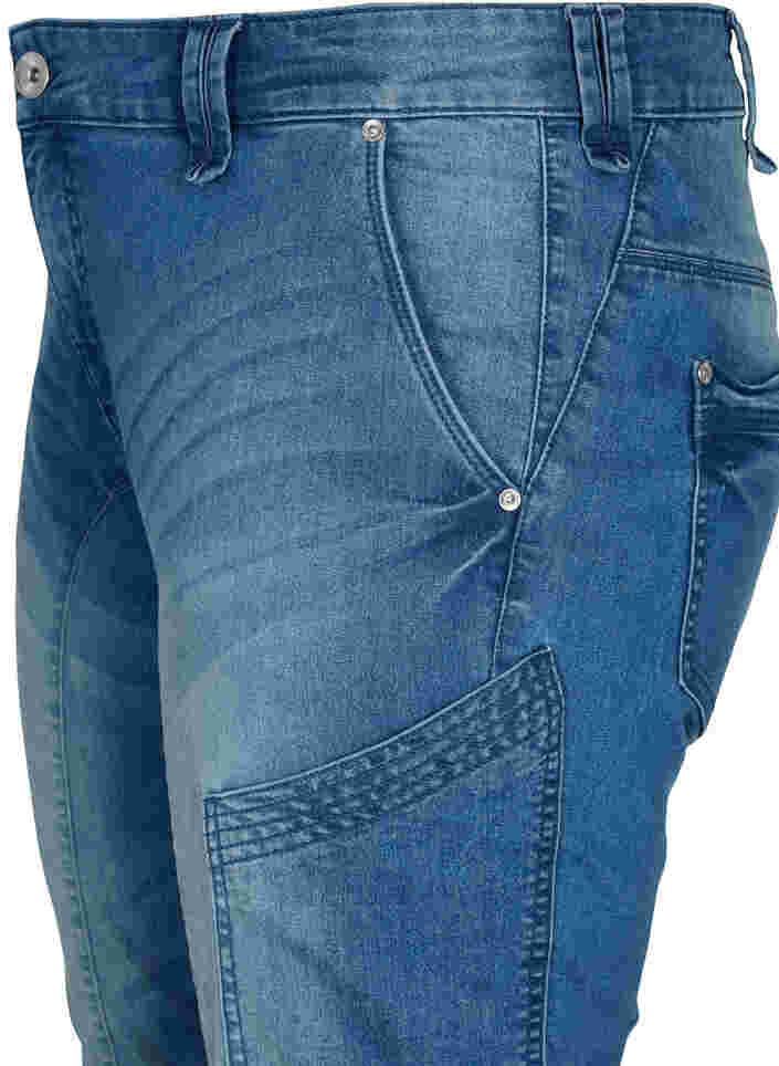 Jean capri coupe slim avec poches, Light blue denim, Packshot image number 2