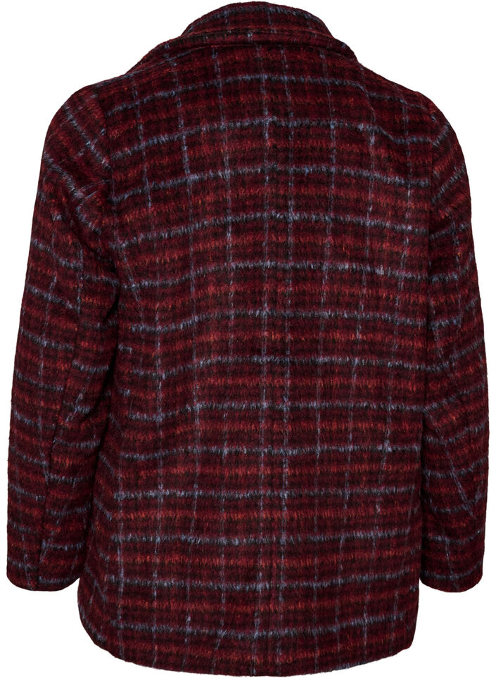 Geruit jasje met zakken, Rood, Packshot image number 1