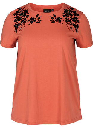 T-shirt met korte mouwen en print, Faded Rose, Packshot image number 0