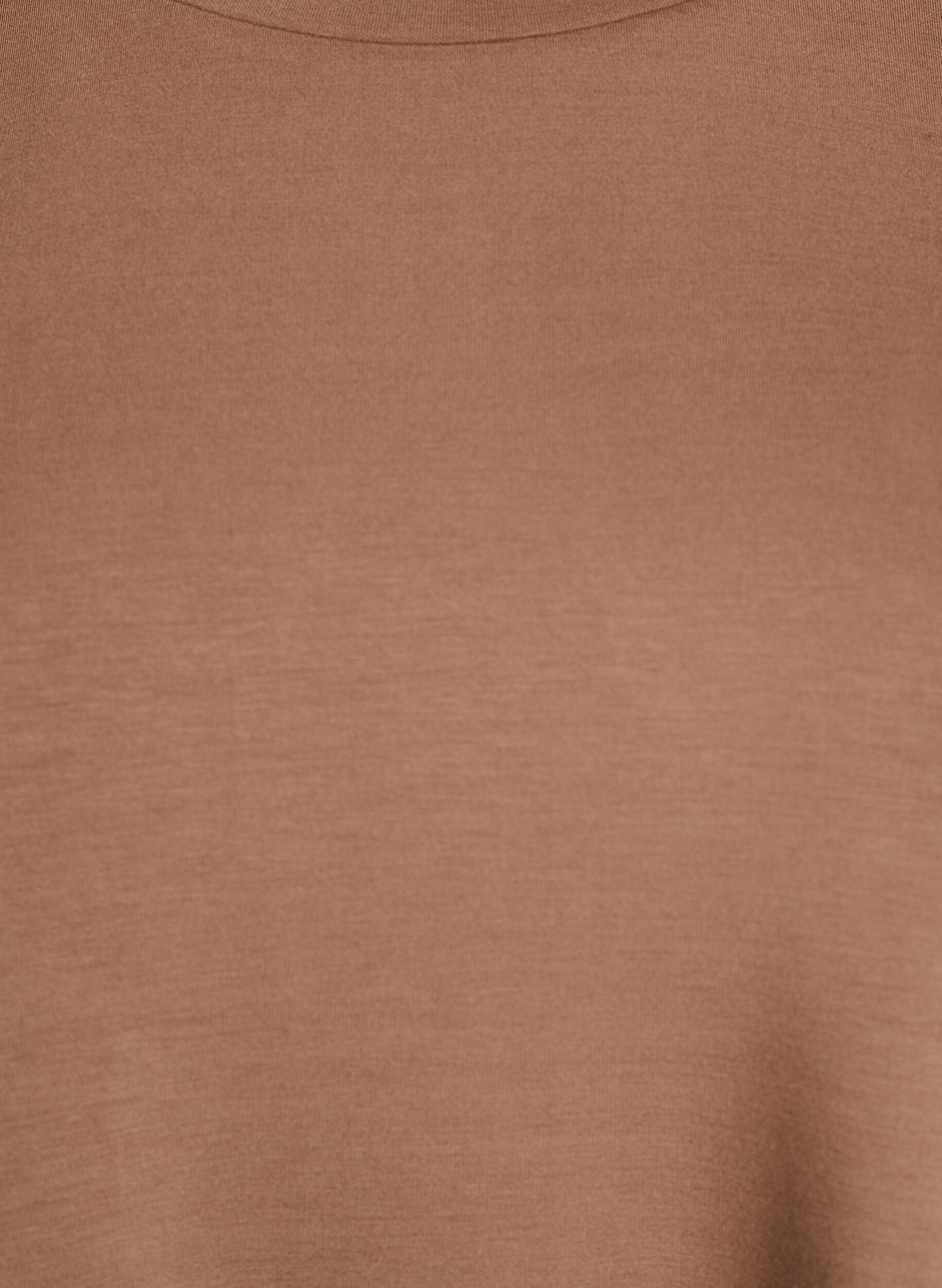 ZizziJersey blouse met ronde hals, Bruin, Packshot image number 2