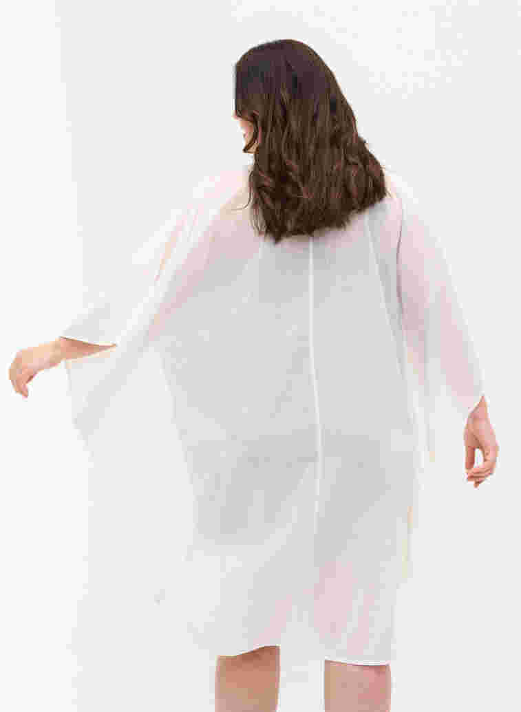 Robe de plage en coton avec fermeture à boutons, Bright White, Model