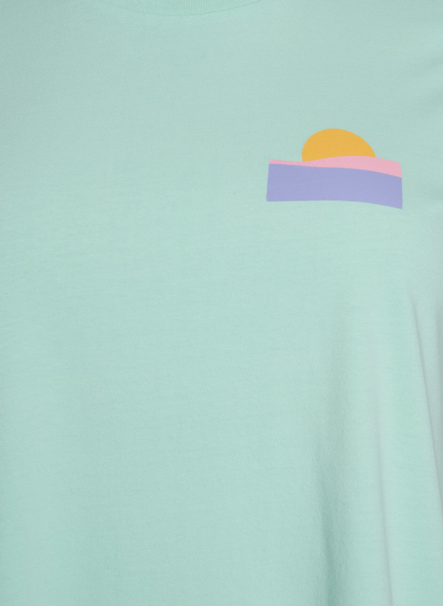 ZizziT-shirt van biologisch katoen met print op de rug, Groen, Packshot image number 2