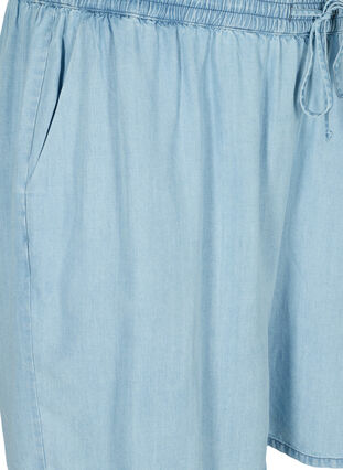 Short ample avec cordon de serrage et poches, Light blue denim, Packshot image number 2