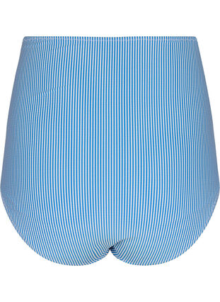 Bas de bikini rayé avec une taille extra haute, BlueWhite Stripe AOP, Packshot image number 1