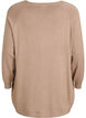Blouse en maille avec boutons sur le c&ocirc;t&eacute;, Beige, Packshot image number 1