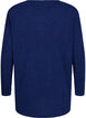Melange Blouse met een rond halsje en lange mouw, Sodalite Blue, Packshot image number 1