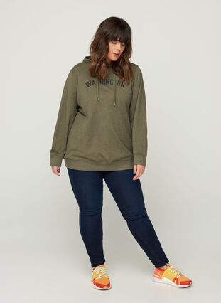 Sweatshirt avec citation, Army Mel., Model image number 3